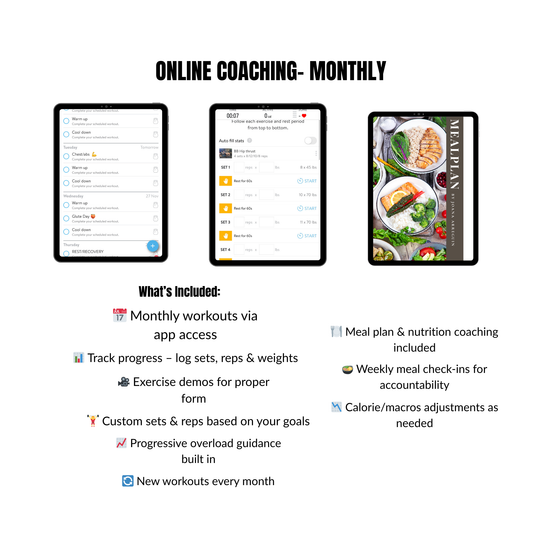 1:1 Online Coaching (MONTHLY)